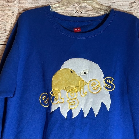 Vintage eagles graphic embroidered sweatshirt 90s xl - Picture 3 of 4